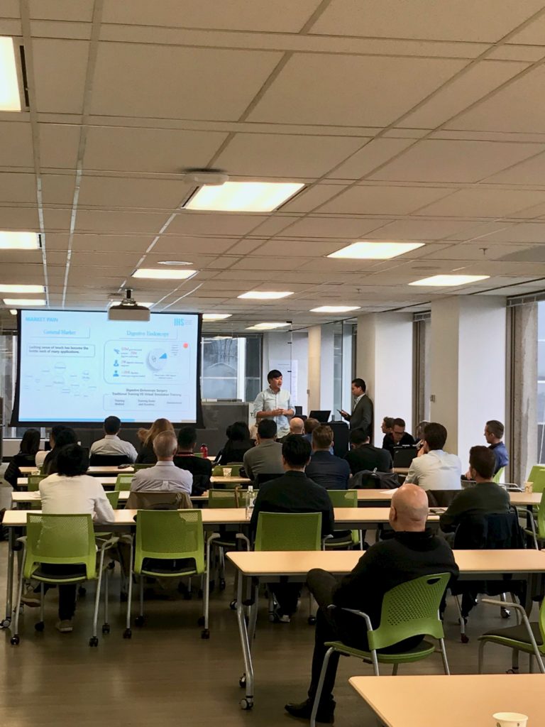Zhouming Tang of Intelligent Haptronic Solutions presents at Vancouver Startup Week 2019